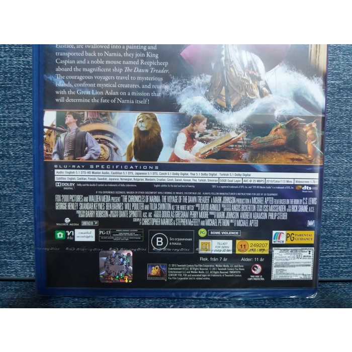 NARNIA THE DAWN TREADER Blu-ray
