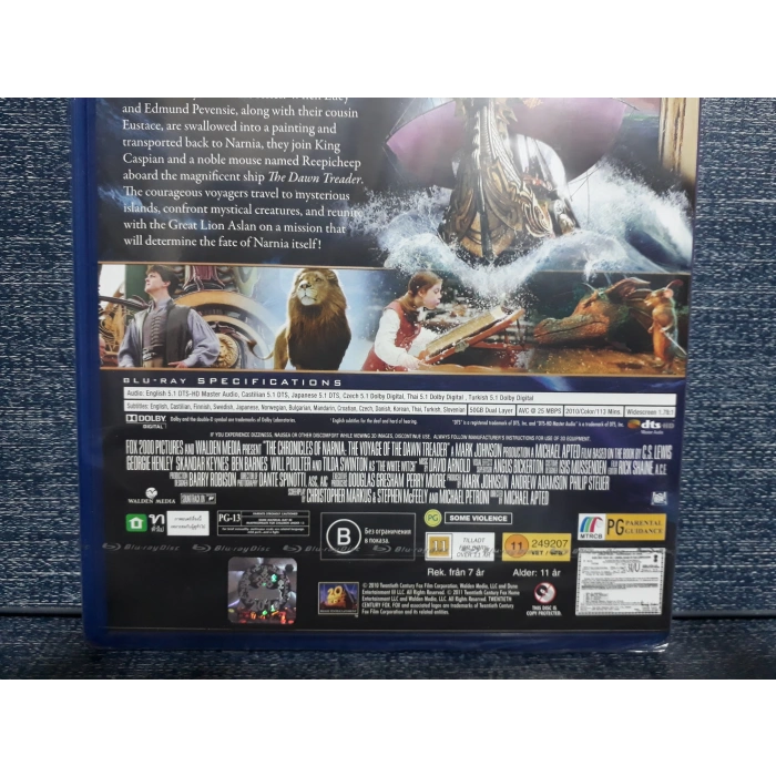 NARNIA THE DAWN TREADER Blu-ray