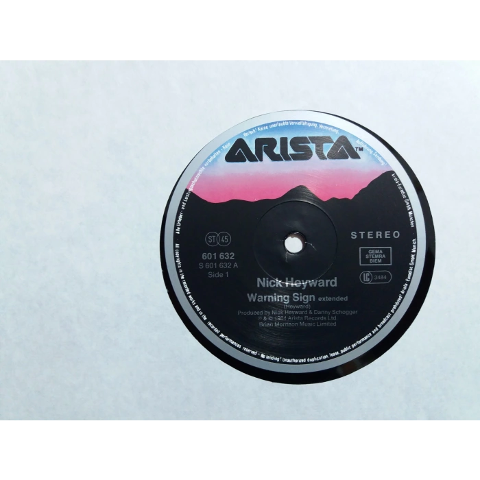 NICK HEYWARD WARNING SIGN MUSIC MAXI LP