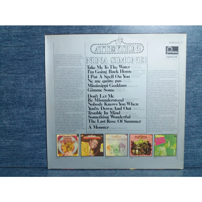 NINA SIMONE ATTENTION HITS MUSIC LP