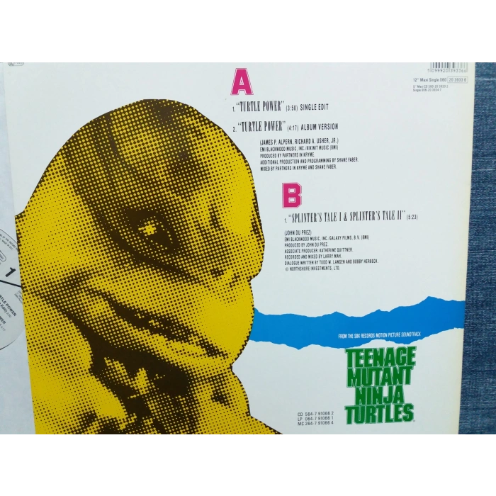 NINJA TURTLES POWER PARTNER IN KRYME SOUNDTRACK MAXI LP