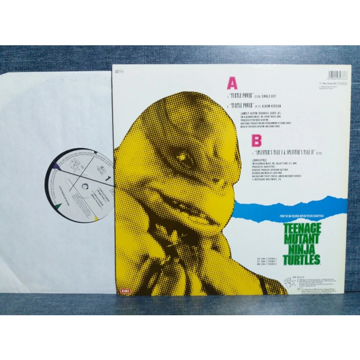 NINJA TURTLES POWER PARTNER IN KRYME SOUNDTRACK MAXI LP