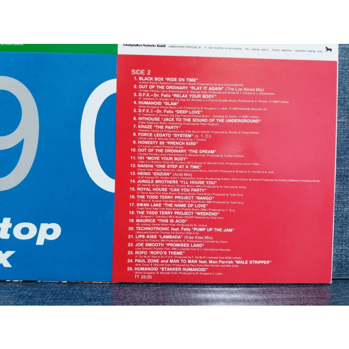 NON STOP HIT MIX 89/90  MUSIC LP