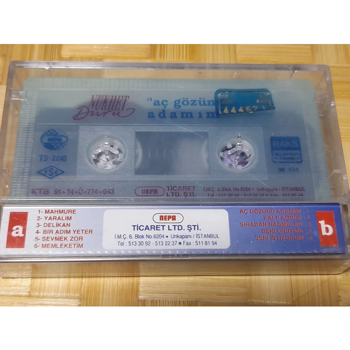 NÜKHET DURU AÇ GÖZÜNÜ ADAMIM MÜZİK KASET