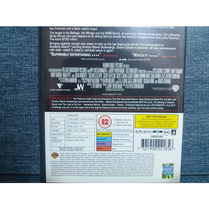 OCEANS ELEVEN DVD FİLM (İNGİLİZCE)