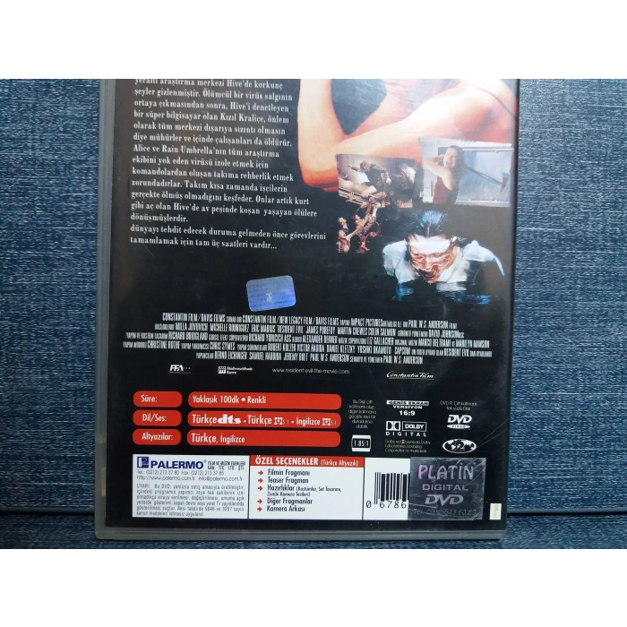 ÖLÜMCÜL DENEY REZIDENT EVIL DVD FİLM