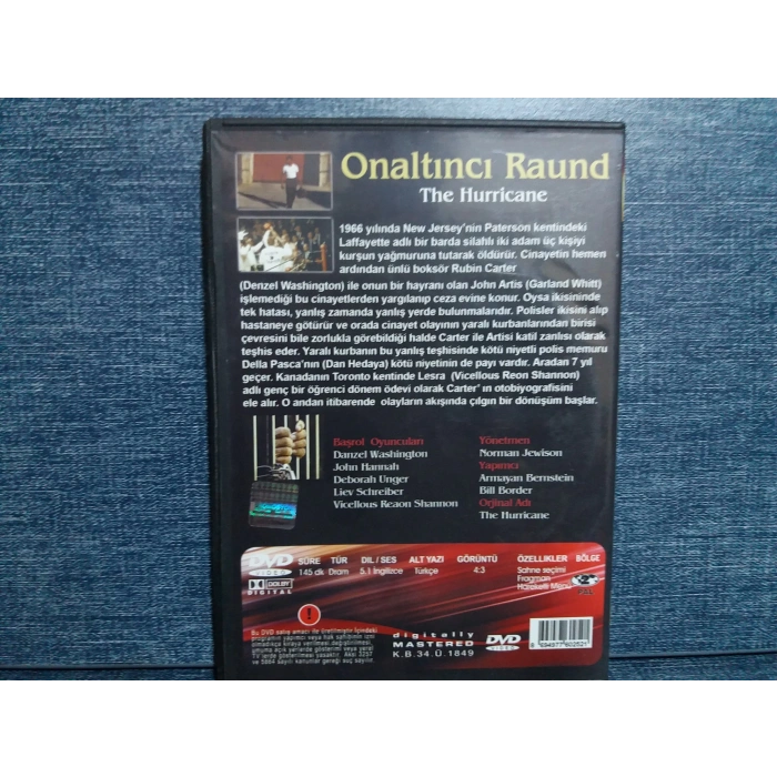 ONALTINCI RAUND THE HURRICANE DVD FİLM