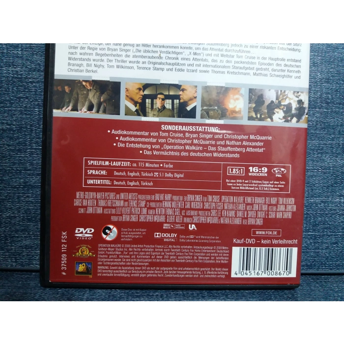 OPERATION WALKYRIE TOM CRUISE DVD Tr Altyazı