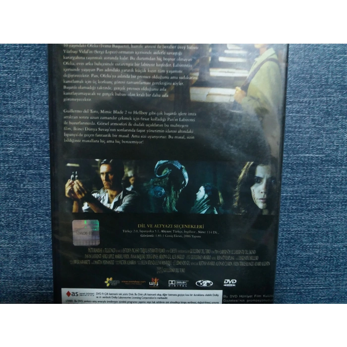 PAN IN  LABİRENTİ PANS LABYRINTH DVD FİLM (SIFIR)