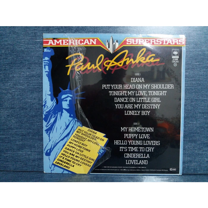 PAUL ANKA AMERICAN SUPERSTAR  MUSIC LP