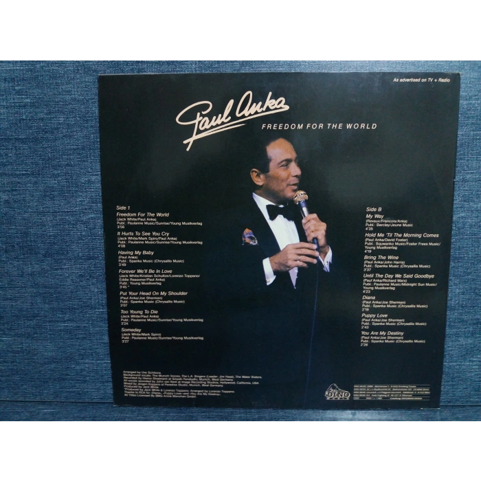 PAUL ANKA FREEDOM FOR THE WORLD LP
