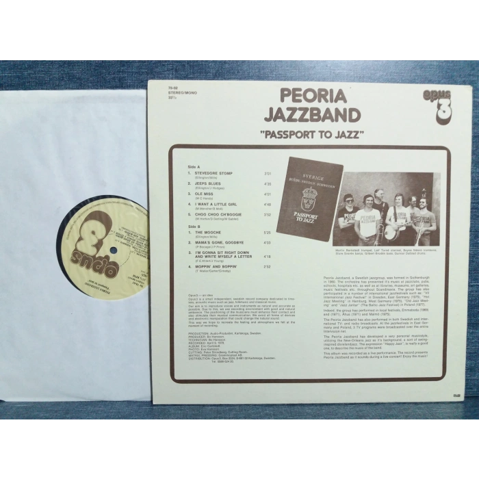 PEORIA JAZZBAND PASSPORT TO JAZZ LP