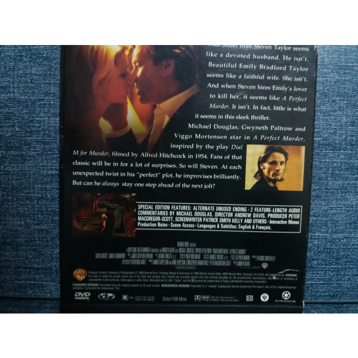 PERFECT MURDER DVD FILM ( İngilizce -Snapcase )