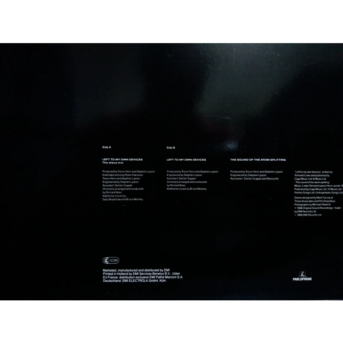 PET SHOP BOYS LEFT TO MY OWN DEVICES MAXI LP