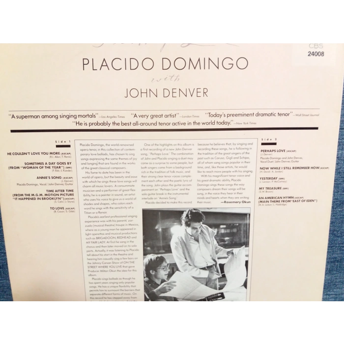 PLACIDO DOMINGO WITH JOHN DENVER  LP