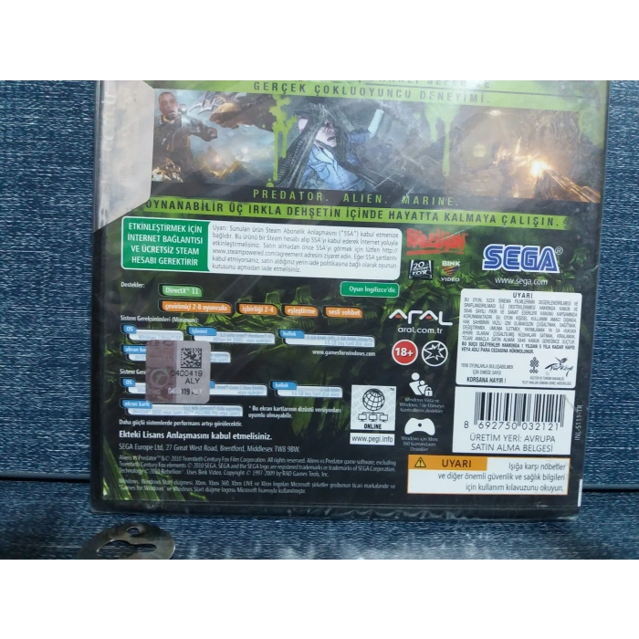 PREDATOR ALIENS PC OYUN (SIFIR)