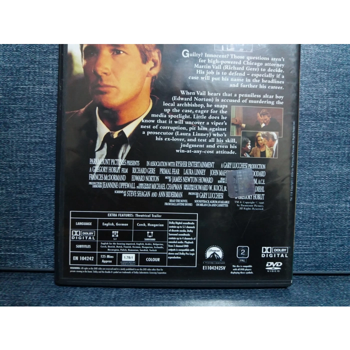 PRIMAL FEAR  DVD FİLM  Tr Altyazı