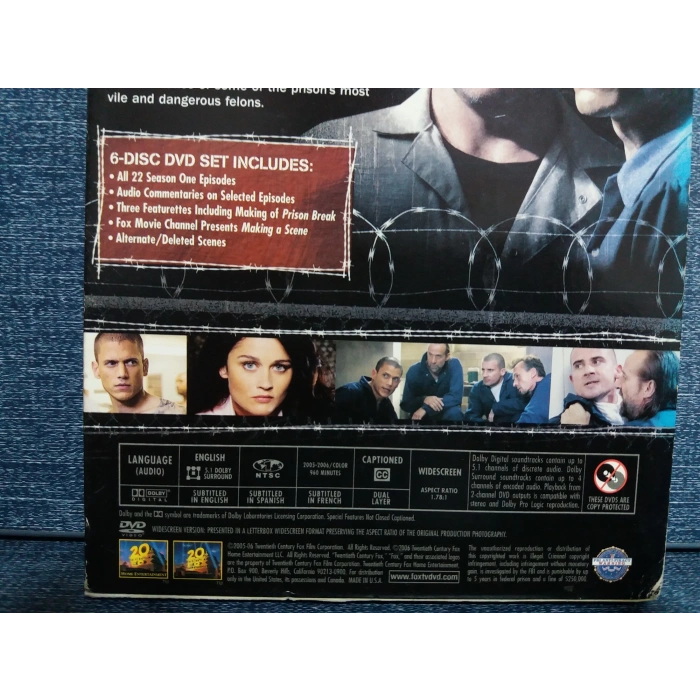 PRISONBREAK DVD FİLM BOX (İNGİLİZCE-6 DISK)