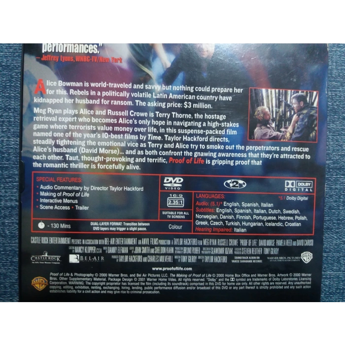 PROOF OF LIFE  DVD FİLM Tr Altyazı