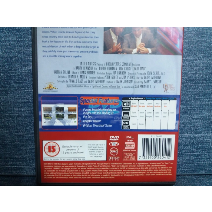 RAIN MAN DVD FİLM (İNGİLİZCE)