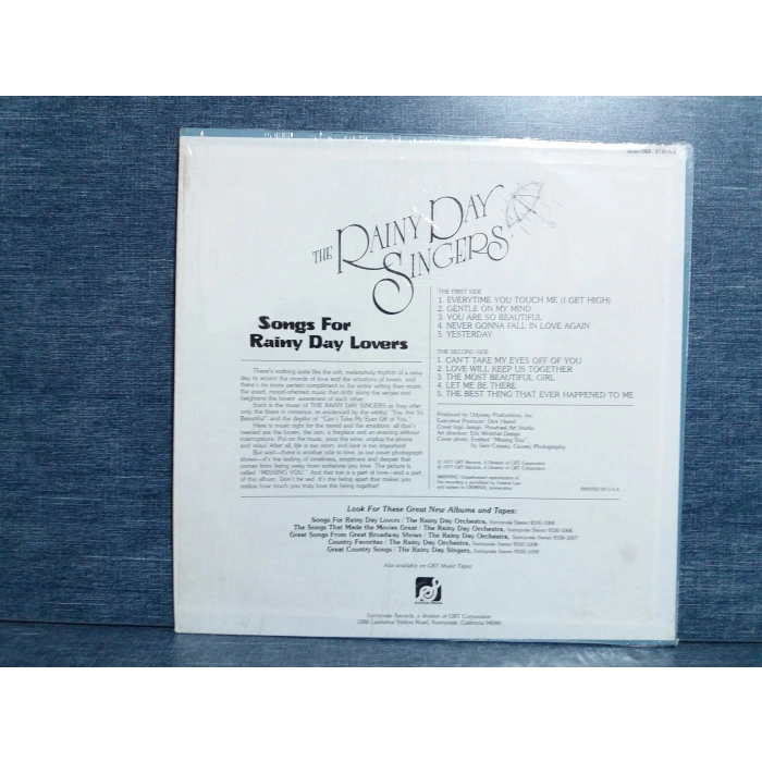 RAINY DAY SINGERS SONGS FOR MUSIC LP