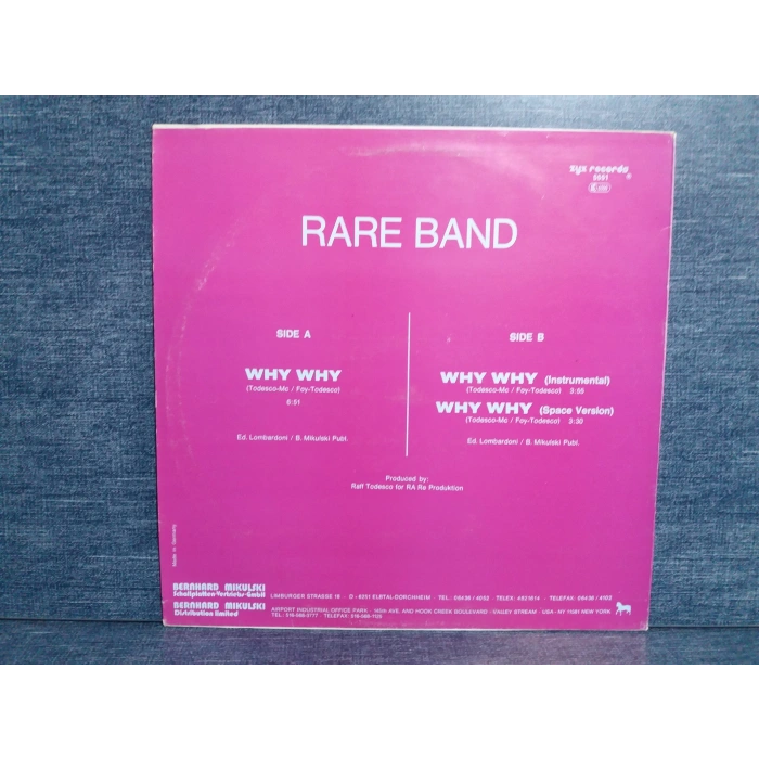 RARE BAND WHY WHY MAXI LP