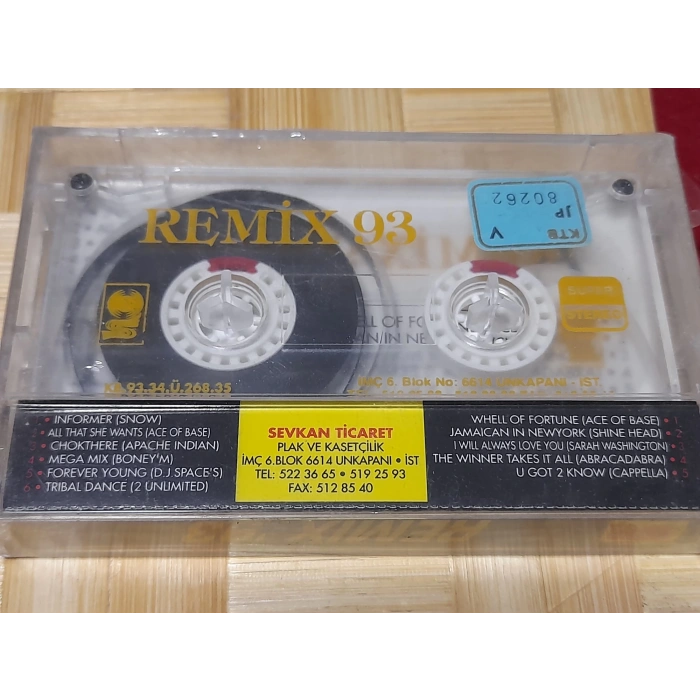 REMIX 93 MÜZİK KASET