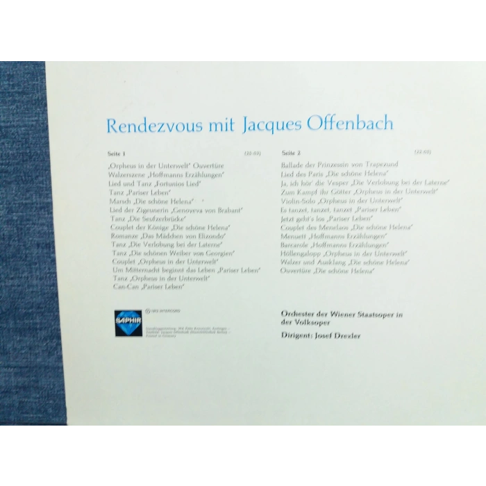 RENDEZVOUS MIT JACQUES OFFENBACH MUSIC LP