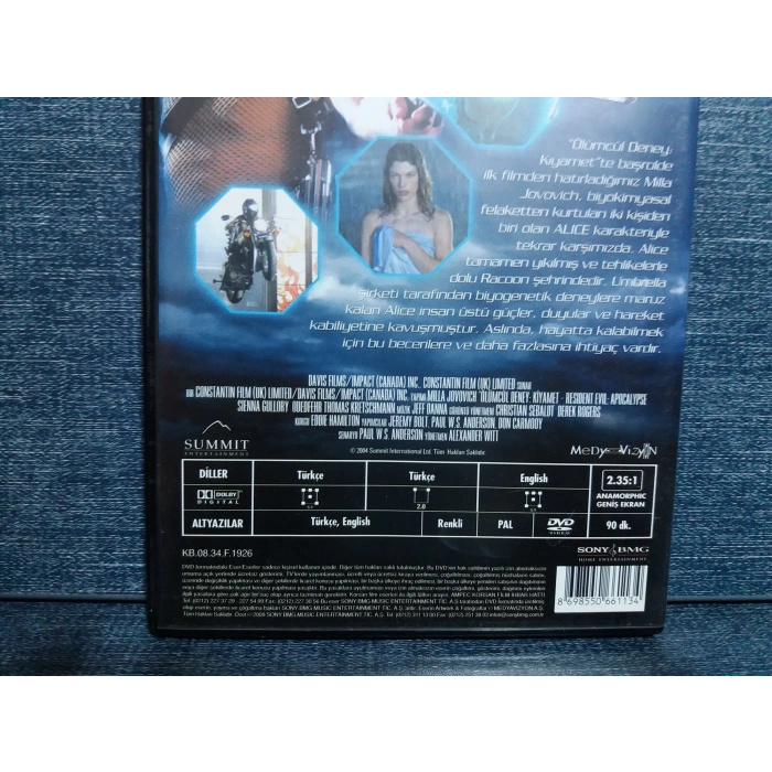 RESIDENT EVIL APOCALYPSE DVD FİLM