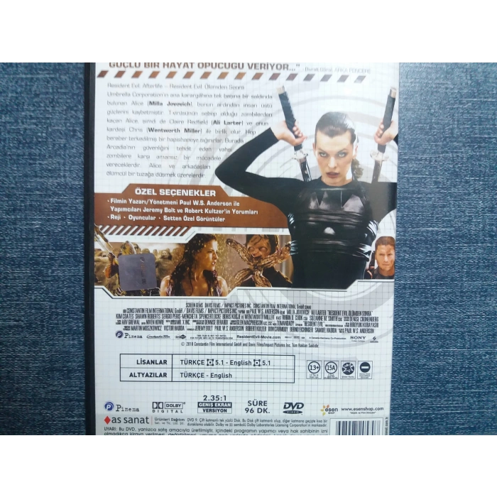 RESIDENT EVIL ÖLÜMDEN SONRA DVD FİLM + 3D GÖZLÜK