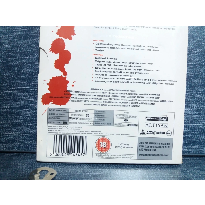 REZERVOIR DOGS  DVD FİLM  2 DISK  (İngilizce-Sıfır)