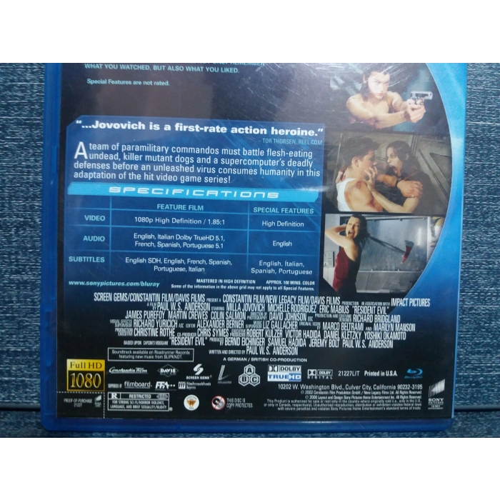 REZIDENT EVIL  BLURAY (İNGİLİZCE)