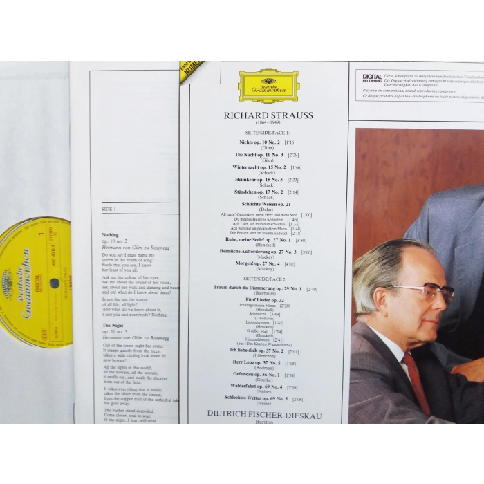 RICHARD STRAUSS LIEDER BARITON DIESKASU PIANO SAWALLISCH