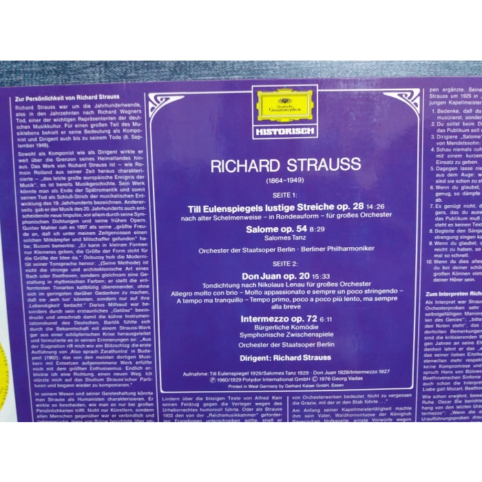 RICHARD STRAUSS TILL EULENSPIEGEL SALOMES DON JUAN INTERMEZZO