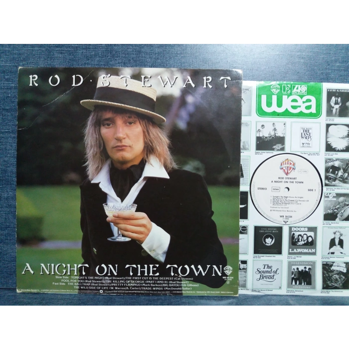 ROD STEWART A NIGHT ON TEH TOWN MUSIC LP