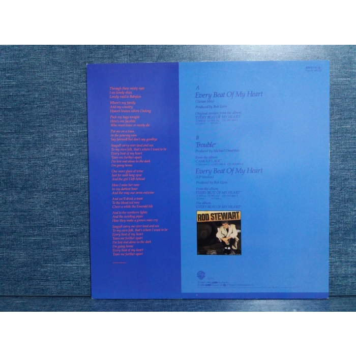 ROD STEWART EVERY BEAT OF MY HEART MAXI LP + POSTER