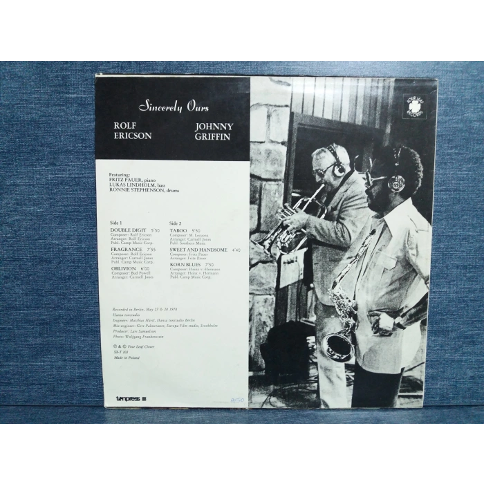 ROLF ERICSON JOHNNY GRIFFIN SINCERELY