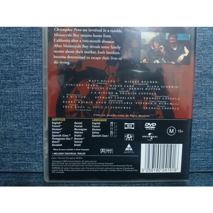 RUMBLE FISH DVD FİLM  Tr Altyazı