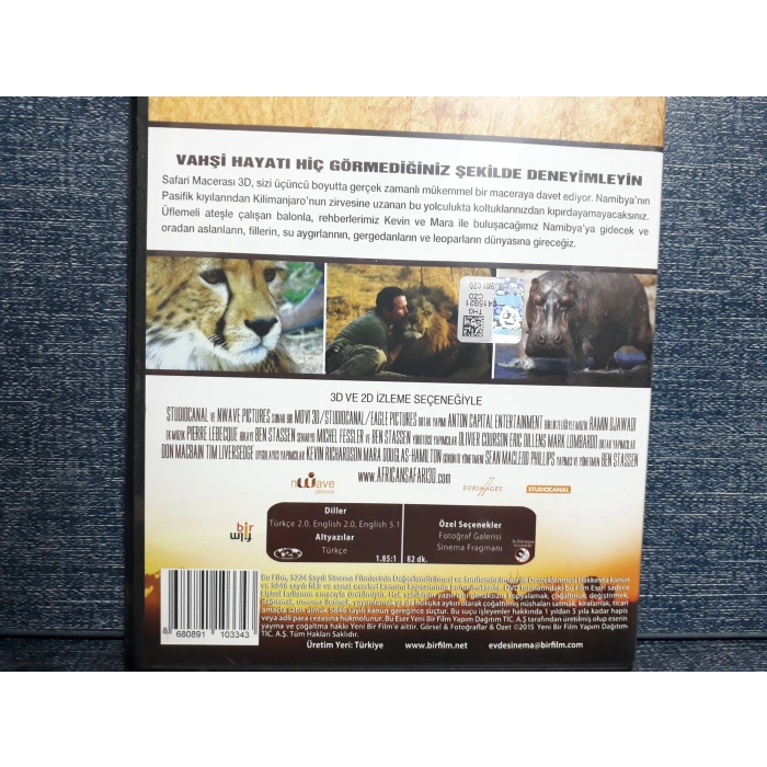 SAFARİ MACERASI DVD FİLM + 3 D GÖZLÜK