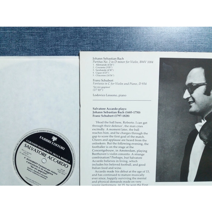 SALVATORE ACCARDO BACH SCHUBERT MUSIC LP