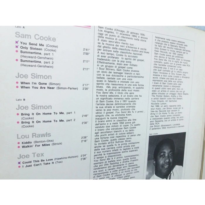 SAM COOKE JOE SIMON LOU RAWLS JOE TEX MUSIC LP