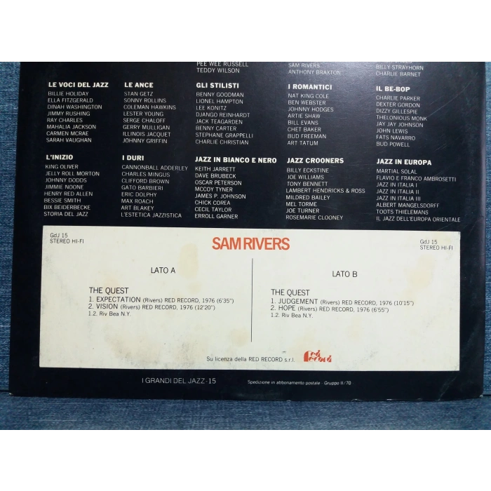 SAM RIVERS  JAZZ LP
