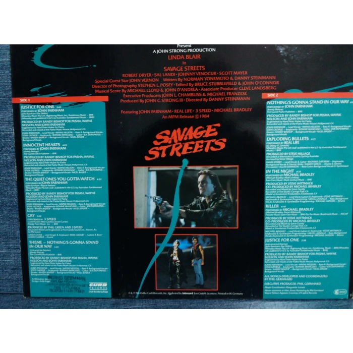 SAVAGE STREETS SOUNDTRACK MUSIC  LP