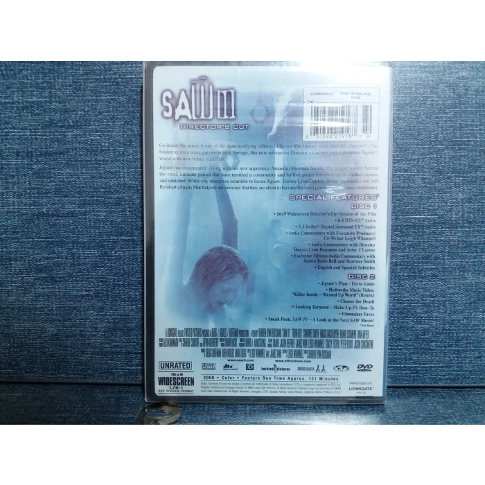 SAW III HOLOGRAM KUTU DVD FİLM (İNGİLİZCE-SIFIR-2 DISK)