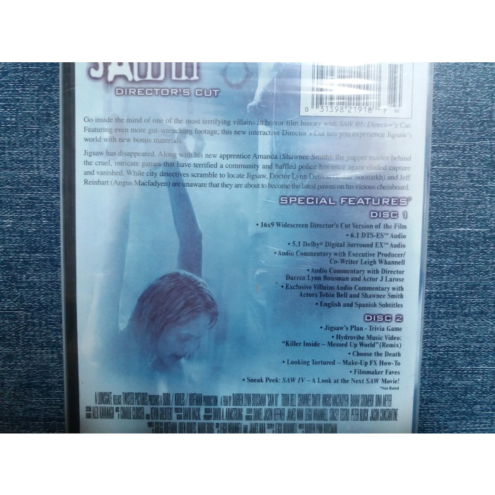 SAW III HOLOGRAM KUTU DVD FİLM (İNGİLİZCE-SIFIR-2 DISK)