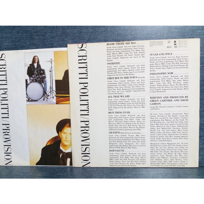 SCRITTI POLITTI PROVISION LP