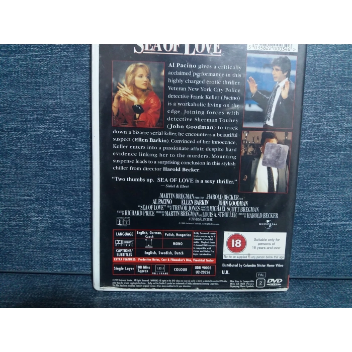 SEA OF LOVE AL PACINO DVD FİLM (İNGİLİZCE)