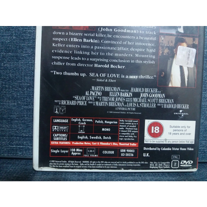 SEA OF LOVE AL PACINO DVD FİLM (İNGİLİZCE)