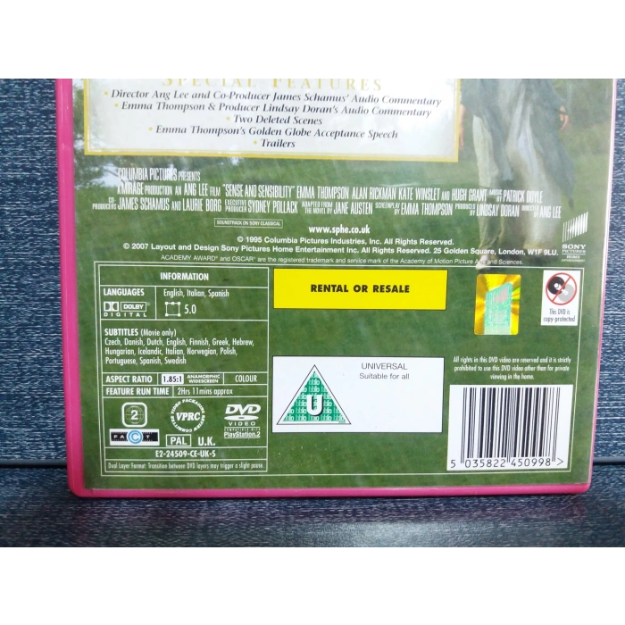 SENSE SENSIBILITY DVD FİLM (İNGİLİZCE)
