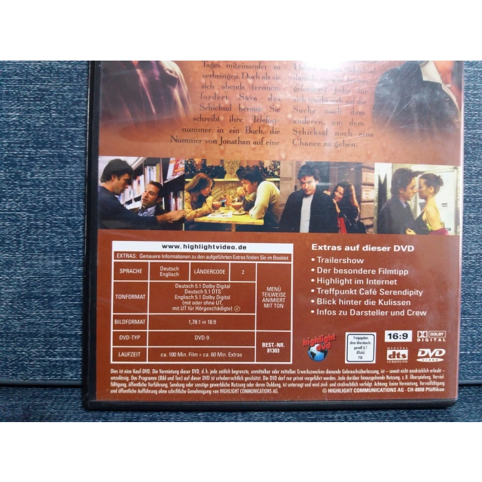 SERENDIPITY DVD FİLM (İNGİLİZCE)